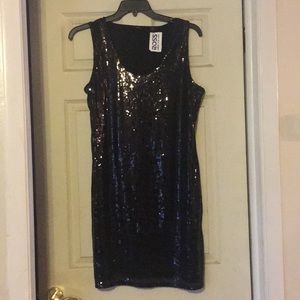 Strazzi Sequin Shirt Tube Dress